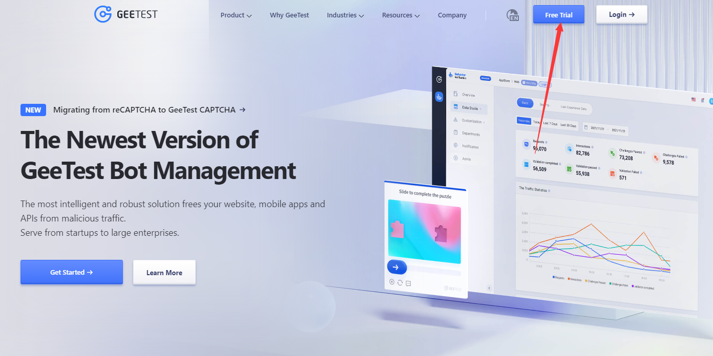 图片[3]-免费无需审核申请极验GEETEST4.0行为验证账号
